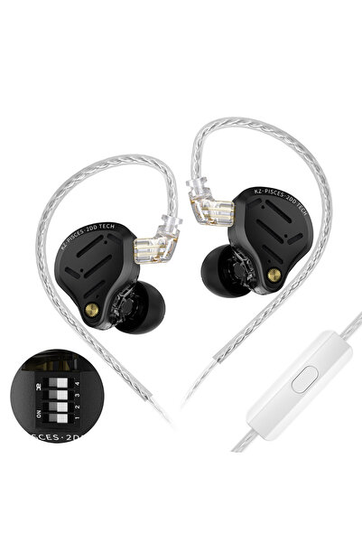 Choice سماعات أذن KZ Pisces 2DD مزودة بميكروفون 3.5 ملم ووحدة محرك ديناميكية ...