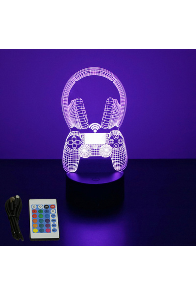 Choice B16-Gaming 01 NEON GAMER 3D Lamp LED Night Light Gaming Setup RGB Children's Lamps Gamer Room Decora