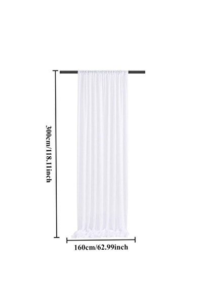 Choice 300x160CM White Transparent Tulle Curtains Suitable for Living Room Ba...