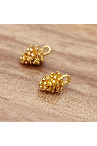 choice2 مجموعة من 20 قطعة من دلايات مخروط الصنوبر المصنوعة من سبيكة معدنية ذه...