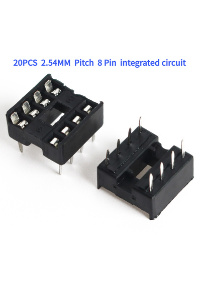 Choice 20 قطعة/مجموعة مقبس دائرة متكاملة مسطح ذو 8 دبابيس بمسافة 2.54 مم مقبس...