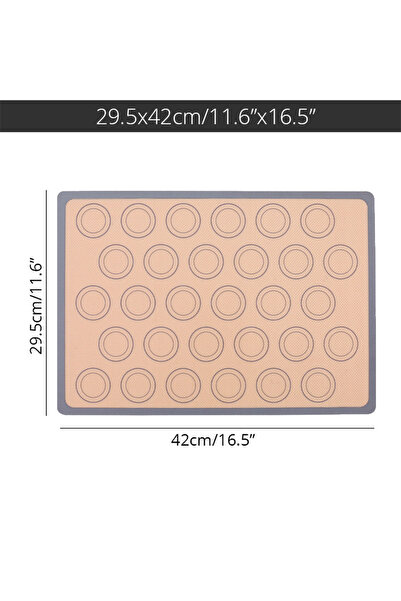 Choice حصيرة خبز سيليكون رمادية اللون، غير لاصقة، لفرد العجين، صينية ماكارون،...