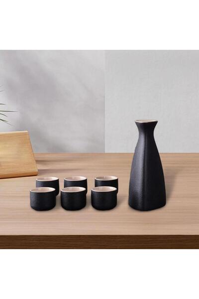 Choice طقم ساكي ياباني، مصنوع يدويًا، زينة، هدايا للكبار، إبريق ساكي سيراميكي وأكواب ساكي للخزانة...