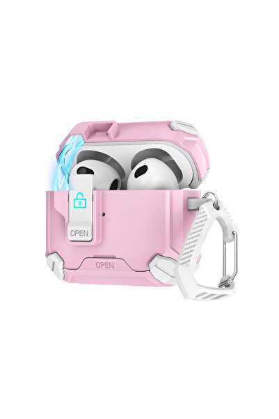 Choice غطاء سماعات أذن مغناطيسي وردي اللون مزود بقفل أمان، متوافق مع سماعات A...