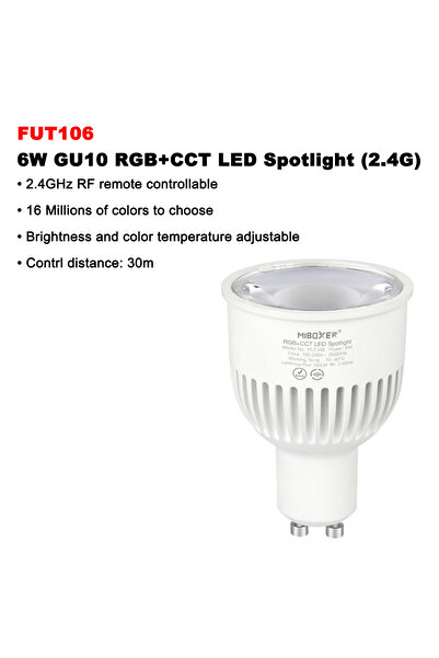 Choice 6 واط FUT106 Miboxer FUT106 AC100-240V 6 واط GU10 Smart 2.4GHz TUYA RG...