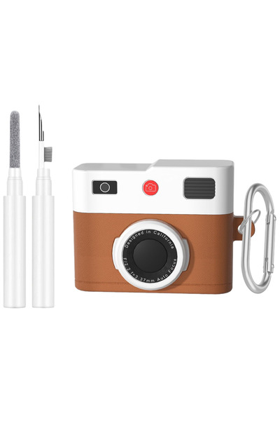 Choice جراب سيليكون جديد لسماعات AirPods Pro 3، برتقالي اللون، مع قلم، بتصميم...