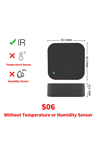 Choice جهاز تحكم عن بعد بالأشعة تحت الحمراء بتقنية الواي فاي من تويا S06 مزود بمستشعر درجة الحرارة والرطوبة، نظام منزلي ذكي أوتوماتيكي لتكييف الهواء