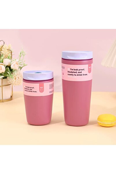 Choice كوب قهوة وردي سعة 20 أونصة، مصنوع من الفولاذ المقاوم للصدأ، ذو طبقتين،...