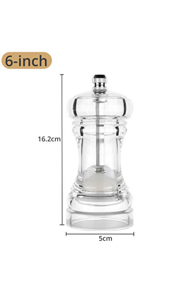 Choice 1X6 inch Pepper Grinder- Acrylic Salt and Pepper Shakers Adjustable Co...
