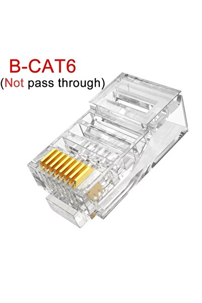Choice 50PCS CAT6(no passhole) 5/50/100Pcs RJ45 CAT6 CAT5 Pass Through Connec...