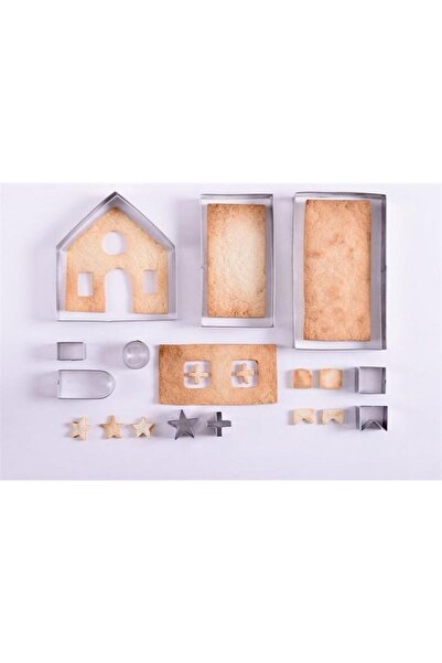 Choice مجموعة قوالب على شكل منزل، مجموعة قواطع بسكويت عيد الميلاد من الفولاذ ...