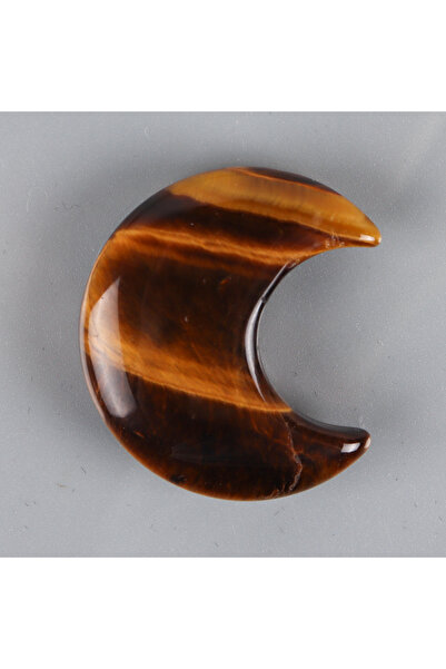 Choice زينة قمر صغير من حجر عين النمر الكريستالي، حجر طبيعي، كوارتز وردي منحو...