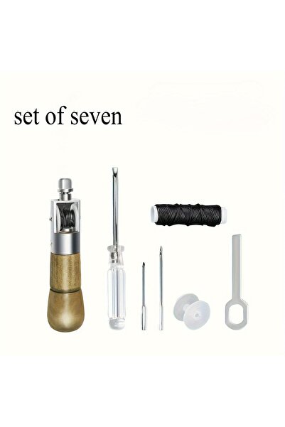 Choice set of seven 7pcs Professional Lockstitch Sewing Kit - High-Quality DIY Handcraft, Furniture & Leath