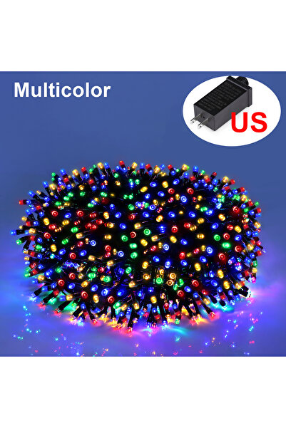 Choice سلسلة أضواء LED متعددة الألوان بطول 10 أمتار و100 مصباح LED، مزودة بقابس أمريكي، مقاومة للماء، مثالية لتزيين زينة عيد الميلاد.