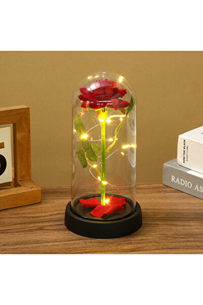 Choice وردة حمراء اصطناعية مضيئة بتقنية LED، هدية إبداعية لعيد الحب وعيد الأم...