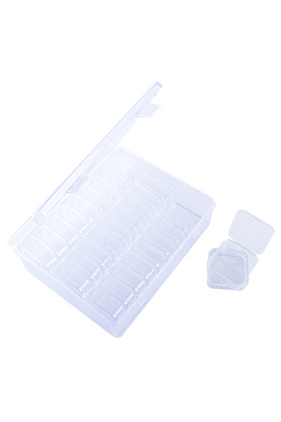 Choice WITHE 30pcs/set DIY Diamond Painting Embroidery Storage Box Nail Art Jewelry Rhinestone Mosaic Stora