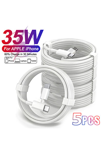 Choice كابل شحن سريع من النوع C إلى النوع C بطول 1 متر (5 قطع) يدعم الشحن الس...