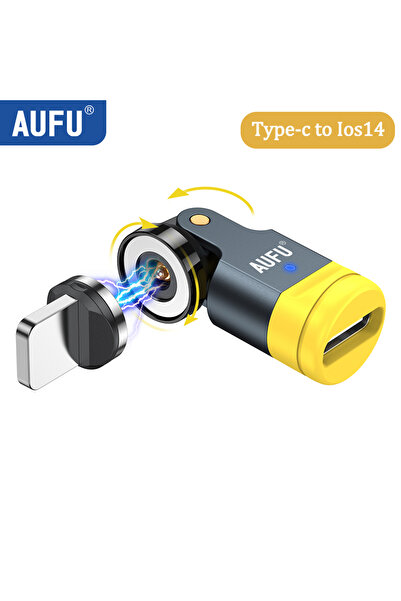 Choice محول أحادي السن لنظام iOS AUFU، محول مغناطيسي دوار 540 درجة، كابل شحن ...