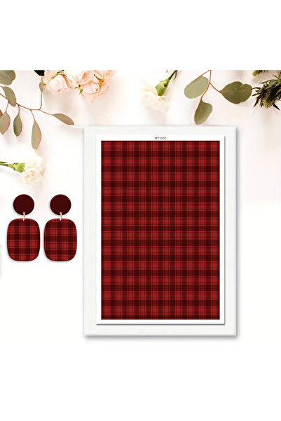 Choice 4 ورقة واحدة من ورق نقل الطين البوليمري الكلاسيكي المربّع لصنع الأقراط...