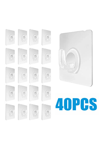 Choice 40 قطعة أو 30 قطعة من خطافات الحائط الشفافة ذاتية اللصق القوية، مناسبة...