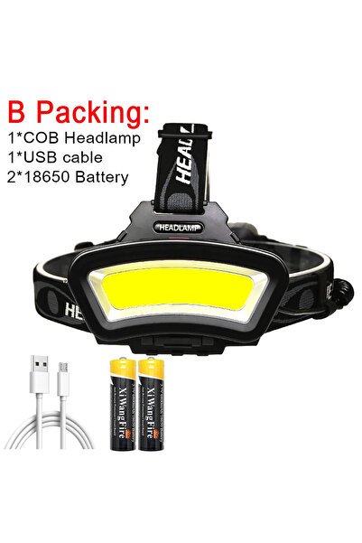 XIWANGFIRE مصباح أمامي LED عريض الزاوية COB أسود اللون، إضاءة واسعة النطاق، ق...