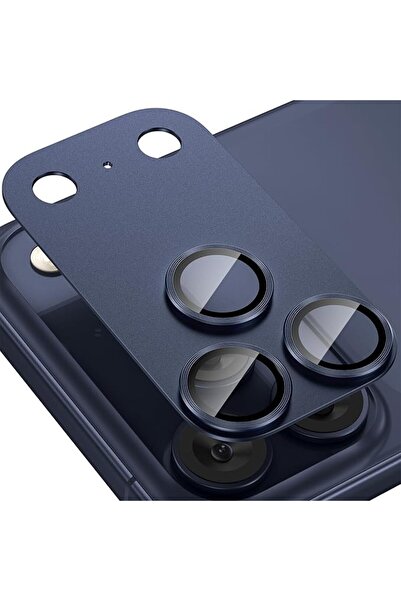 Choice واقي عدسة كاميرا آيفون 17 برو/17 برو ماكس، مصنوع من سبائك الألومنيوم المقوى، باللون الأزرق.
