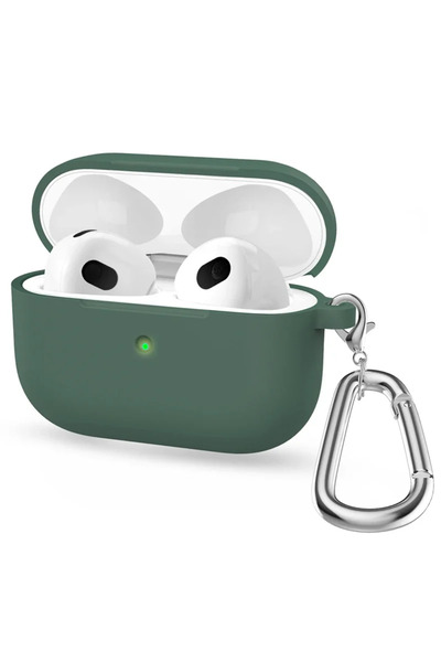 Choice جراب سماعة أذن سيليكون Airpods 4 باللون الأخضر الزيتوني 14 لسماعات Air...