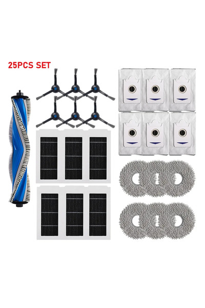 Choice مجموعة من 25 قطعة من أكياس فلتر الغبار البديلة للمكنسة الروبوتية Ecova...