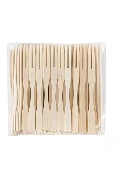 Choice 80PCS-1PACK 80PCS/Bag Disposable Wooden Fruit Forks Dessert Cakes Fruit Appetizers Household Wedding