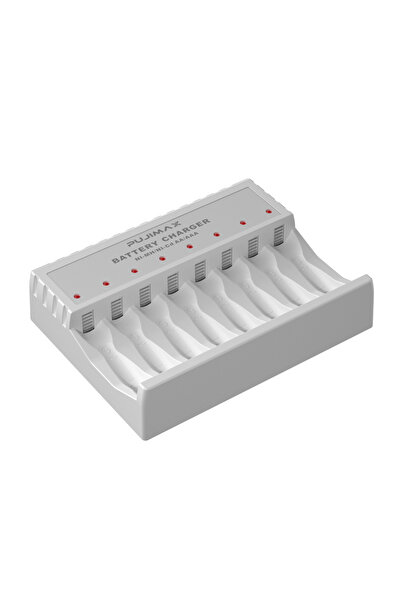 Choice1 White PUJIMAX 8 Slot Battery Charger With LED tor USB Output For 1.2V...