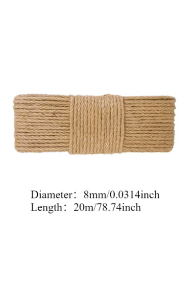 Choice 8mm-20m DIY Sisal Rope for Cat Trees Scratching Post Toy Cat Climbing Frame Replacement Rope for Cat