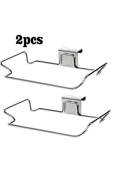 Choice سلة مهملات بقاعدة من الفولاذ المقاوم للصدأ (قطعتان/قطعة واحدة) - سلة مهملات معدنية مستطيلة، تُركّب على باب الخزانة