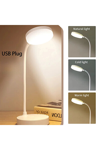 Choice USB Plug Flexible LED Desk Lamp with 3-Level Dimmer, USB Powered, Eye-...