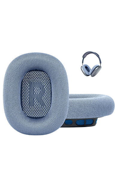 Choice وسادات أذن شبكية بديلة من القماش الأزرق لسماعات AirPods Max، وسادات أذ...