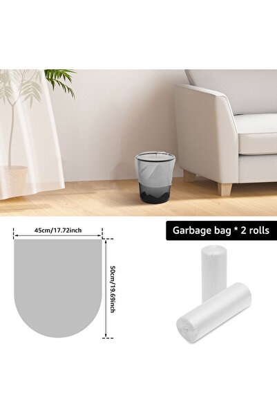 Choice 2rolls 100pcs 2 Rolls Clear White Trash Bags 100Pcs Household Kitchen ...