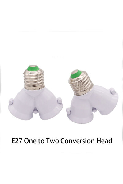 Choice 2PCS E27 1/2 conversion head bulb socket creative 2-e27 lamp holder ex...