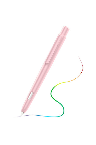 Choice حافظة وردية فاتحة اللون لقلم الرصاص من الجيل الثاني، غطاء واقٍ قابل للسحب مزود بمشبك متين