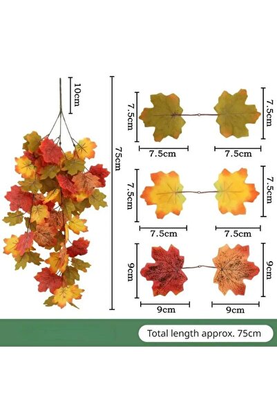 Choice B زينة جدارية جديدة للهالوين على شكل كرمة أوراق القيقب الاصطناعية، زين...
