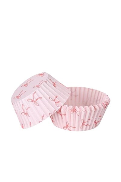 Choice Pink 100Pcs Mini Pink Bowknot Cake Paper Liners for Baking Muffins Chocolate Cupcakes Cup Party Tray