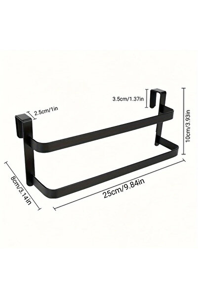 Choice رف مناشف للمطبخ/الحمام، مصنوع من الحديد المطاوع، ذو طبقتين، يُعلق فوق ...