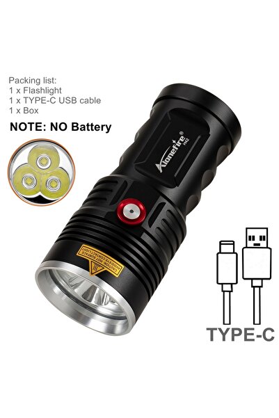 Choice أسود H42-أبيض-بدون بطارية 6500 كلفن 3x XHP50 LED 60 واط فائق السطوع قابل لإعادة الشحن عبر USB للاستخدام الخارجي عالي الطاقة