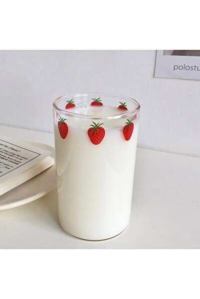 Choice 300ml 1pc 1pc Strawberry Cute Glass Cup 300ml Creative Transparent Wat...