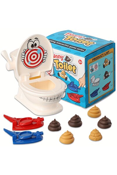 Choice ألعاب مرحاض مضحكة باللون الأزرق السماوي، لعبة قذف على شكل براز، دعامة ...