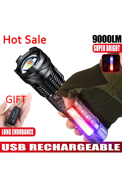 Choice مصباح يدوي قوي XHP50 قابل للتكبير، إضاءة يدوية محمولة للعمل الليلي والطوارئ