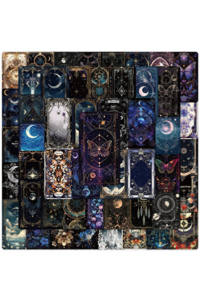 Choice مجموعة من 50 قطعة من ملصقات التارو الغامضة ذات الطابع القوطي المظلم، م...