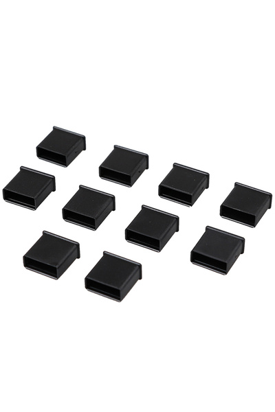 JETTING أغطية واقية سوداء اللون، 10 قطع/عبوة، مصنوعة من البلاستيك، لحماية قاب...