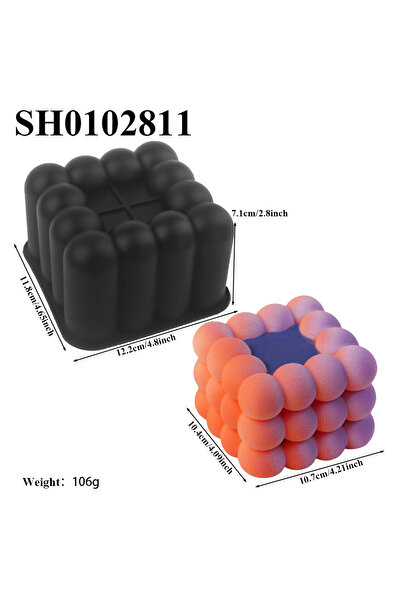 Choice قالب سيليكون على شكل قلب، أسطواني، مربع، ذو ملمس مميز، مناسب لعمل كيك ...