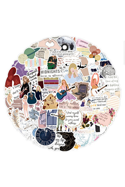 Choice ١٠٠ قطعة من ملصقات جرافيتي سويفت، ملصقات تايلور للإغلاق، حقيبة ترولي، ...