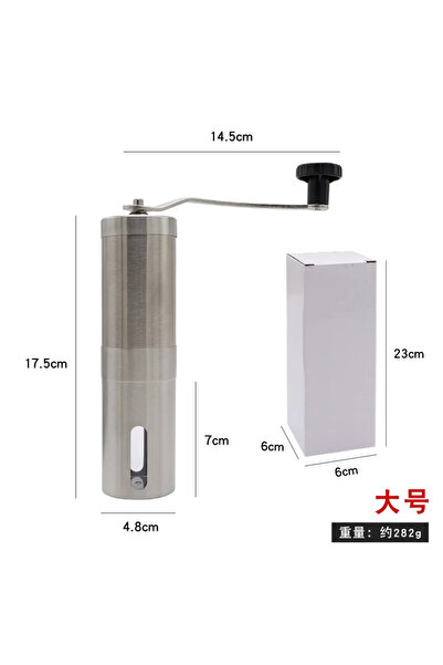 Choice مطحنة قهوة يدوية كبيرة، مصنوعة من الفولاذ، قلب من السيراميك، لطحن التوابل والإسبريسو والحبوب الخشنة.