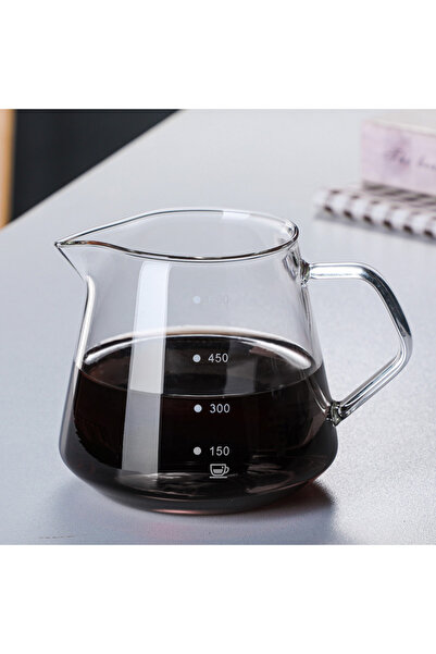 Choice طقم ماكينة تحضير القهوة بالصب الشفاف سعة 600 مل مع حامل خشبي، وفلتر قهوة، وإبريق قهوة بمقبض، وزجاج